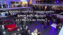 Diane Polya-Zeitline, directeur de l'Opéra, présente le partenariat entre BMW Héli-Motors et l'Opéra de Vichy