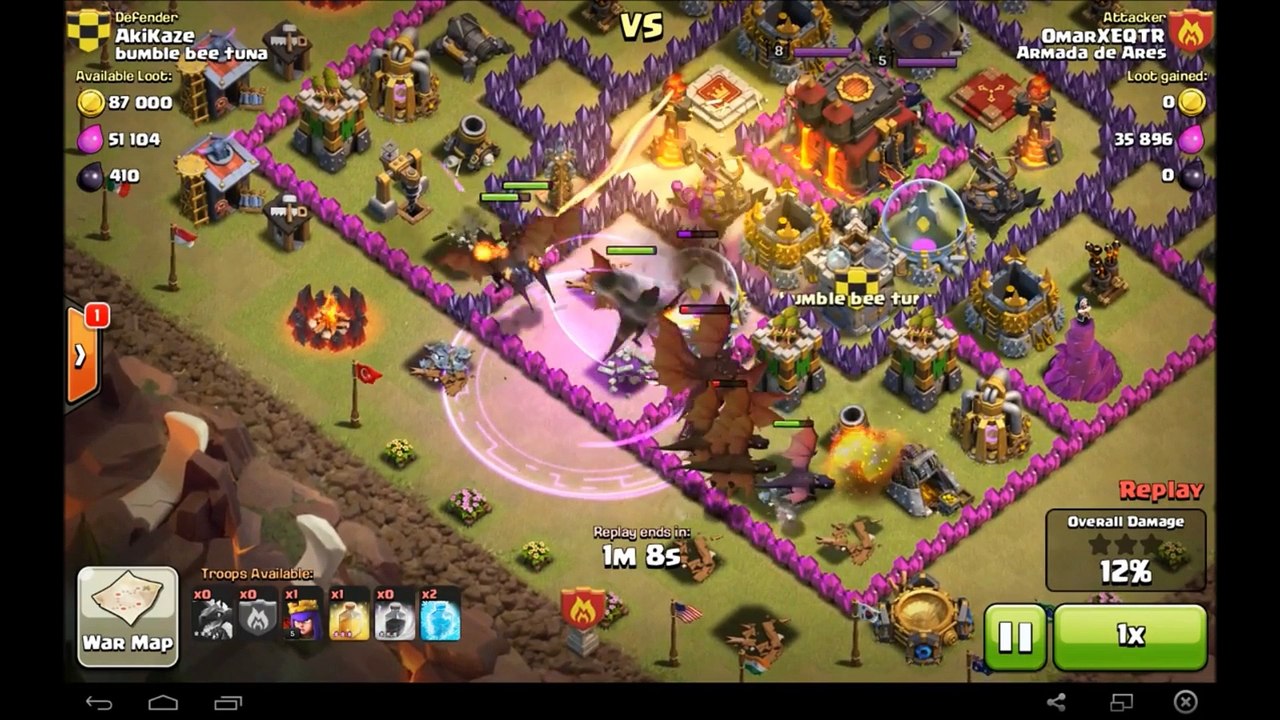 Clash of Clans EP 002 Clan War BBT VS ARMADA De ARES Defense 1-4