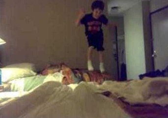 Boy Falls While Playing With Big Brother