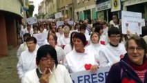 FENWAL : manifestation le 25 octobre 2014 à La Châtre après l'annonce de la suppression de 338 emplois sur le site Fresenius-Fenwal de Lacs