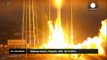 An experimental NASA rocket explodes six seconds after lift-off