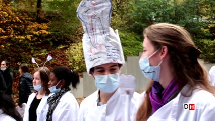 Manifestation des étudiants en médecine dentaire de Saint Luc