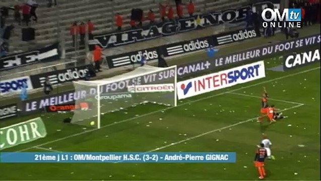 OM 3-2 MHSC : Le but d'André-Pierre Gignac