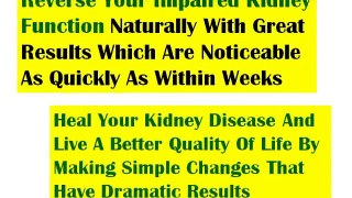 Kidney Disease Treatment - Beat Kidney Disease