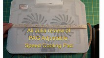 PAG® USB Powered Blue LED Adjustable Speed Laptop Cooling Pad Fan