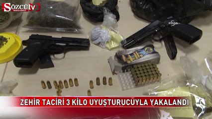3 kilo uyuşturucuyla yakalandı