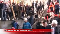 Bakanlar maden sahasını gezdi