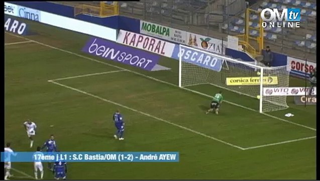 Bastia 1-2 OM : Le but d'André Ayew