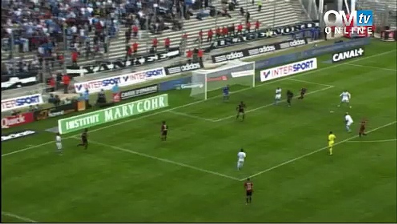 OM 2-2 Nice : le but de Mathieu Valbuena