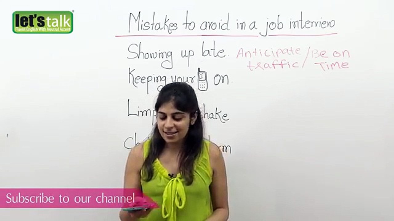 Mistakes to avoid during a job interview - Job interview tips