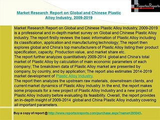 Global and Chinese Plastic Alloy Industry 2019