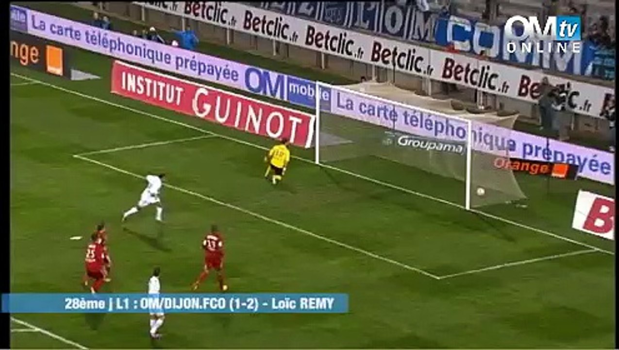 OM 1-2 Dijon : le but de Loïc remy