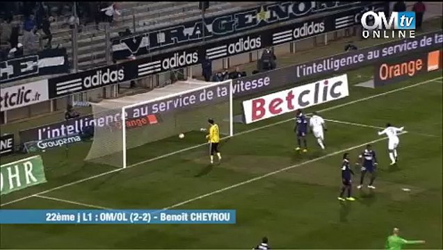 OM 2-2 OL : le but de Benoît Cheyrou