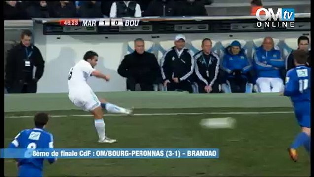 OM 3-1 Bourg P. : le but de Brandao (45e)