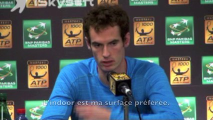 BNPPM - Bercy 2014 - Andy Murray : "Une réponse aux critiques"