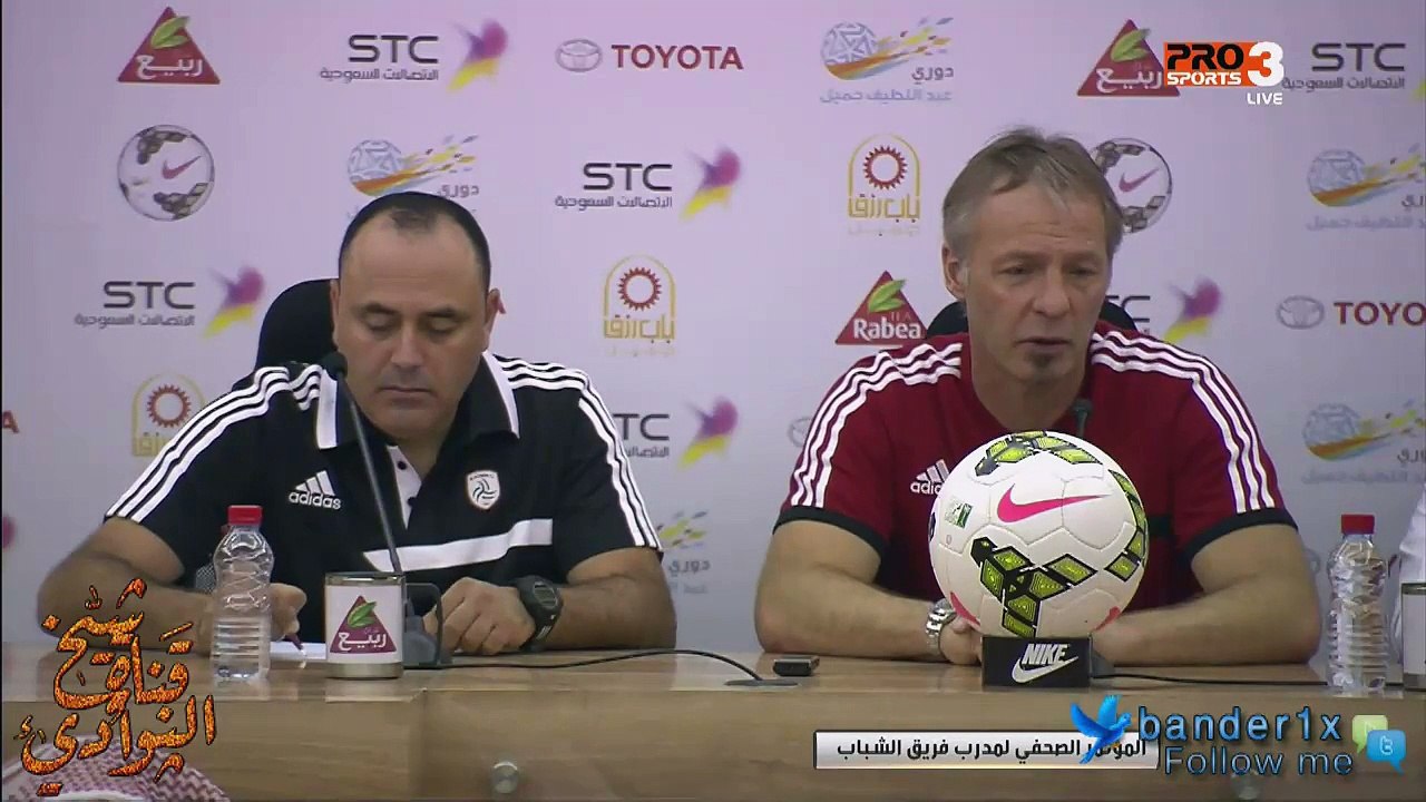 جانب من المؤتمر الصحفي  الشباب و الرائد 0-0 دوري جميل 2014 الجولة 9.mp4