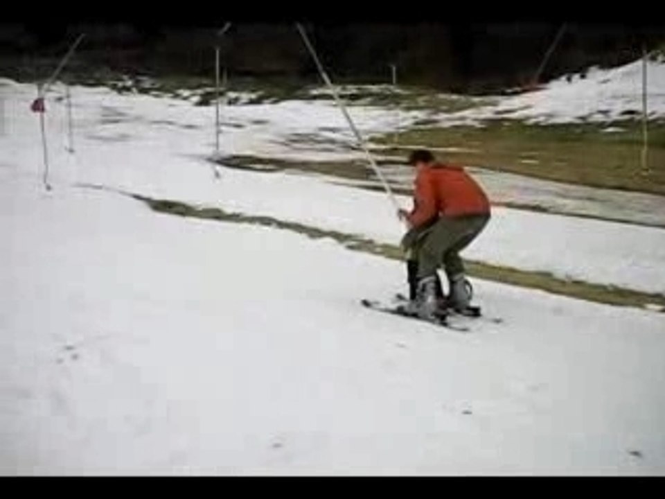 Ski paul tire fesses