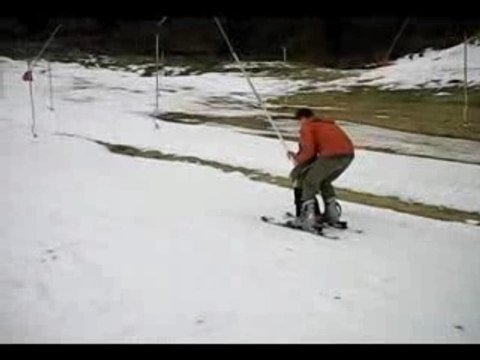 Ski paul tire fesses