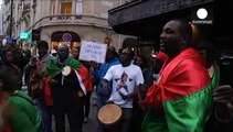 تظاهرات بالقرب من سفارة بوكينا فاسو في باريس