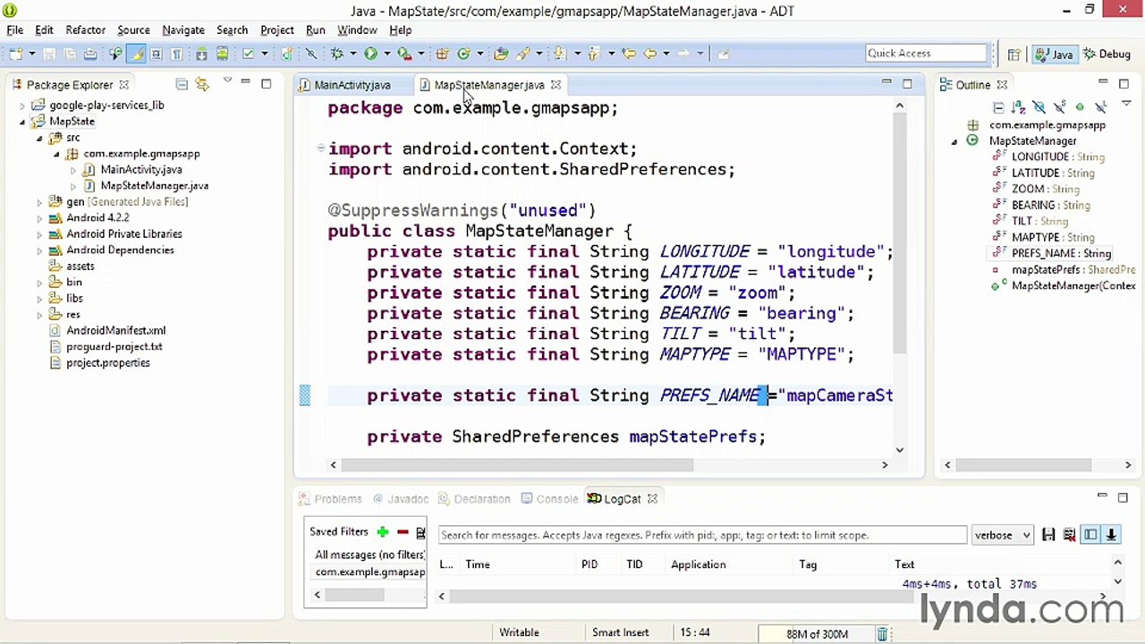 3007.Maintaining map state between activity restarts