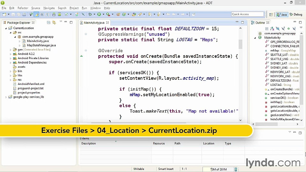 4002.Getting the current location programatically
