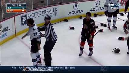 Bagarre en Hockey : John Scott vs Tim Jackman round 2 - Oct 26, 2014