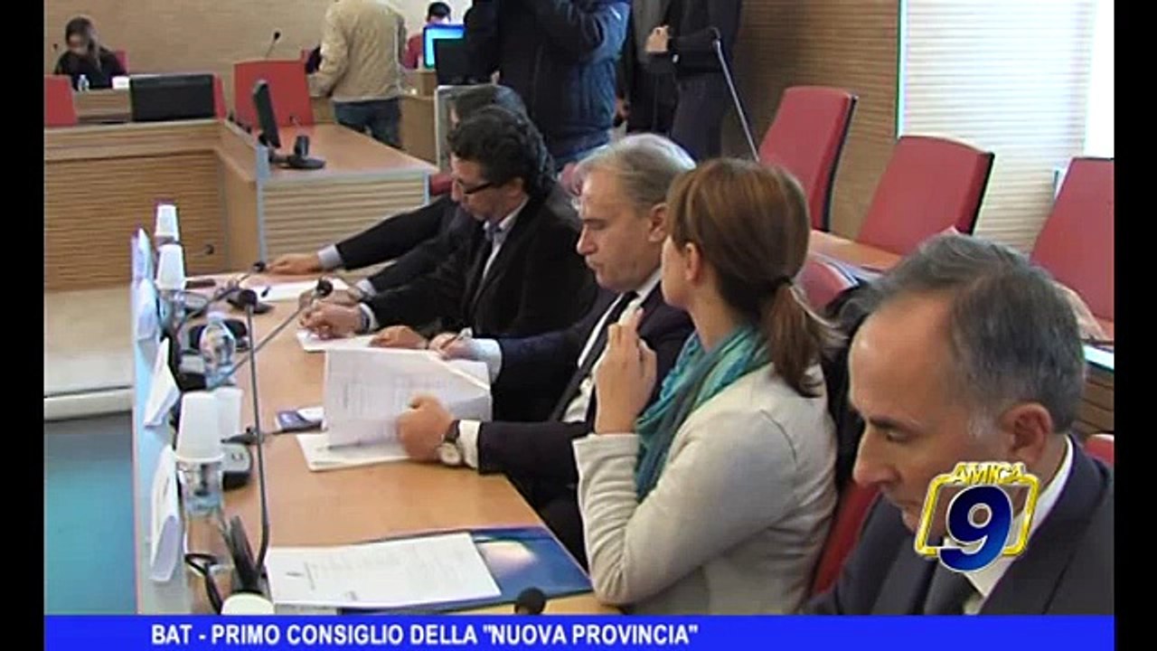 BAT | Primo consiglio provinciale della "nuova provincia"