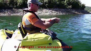 Perches en float tube au barrage des olivettes par Europêche34