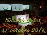 Nicolas Hulot le 11 octobre 2014 lors de son intervention au 1er Sommet mondial des régions pour le climat
