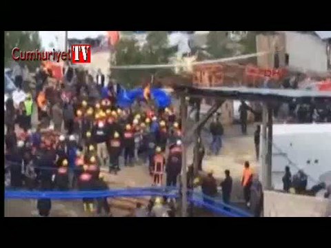 Acılı işçi yakınlarından maden ocağı mühendisine saldırı