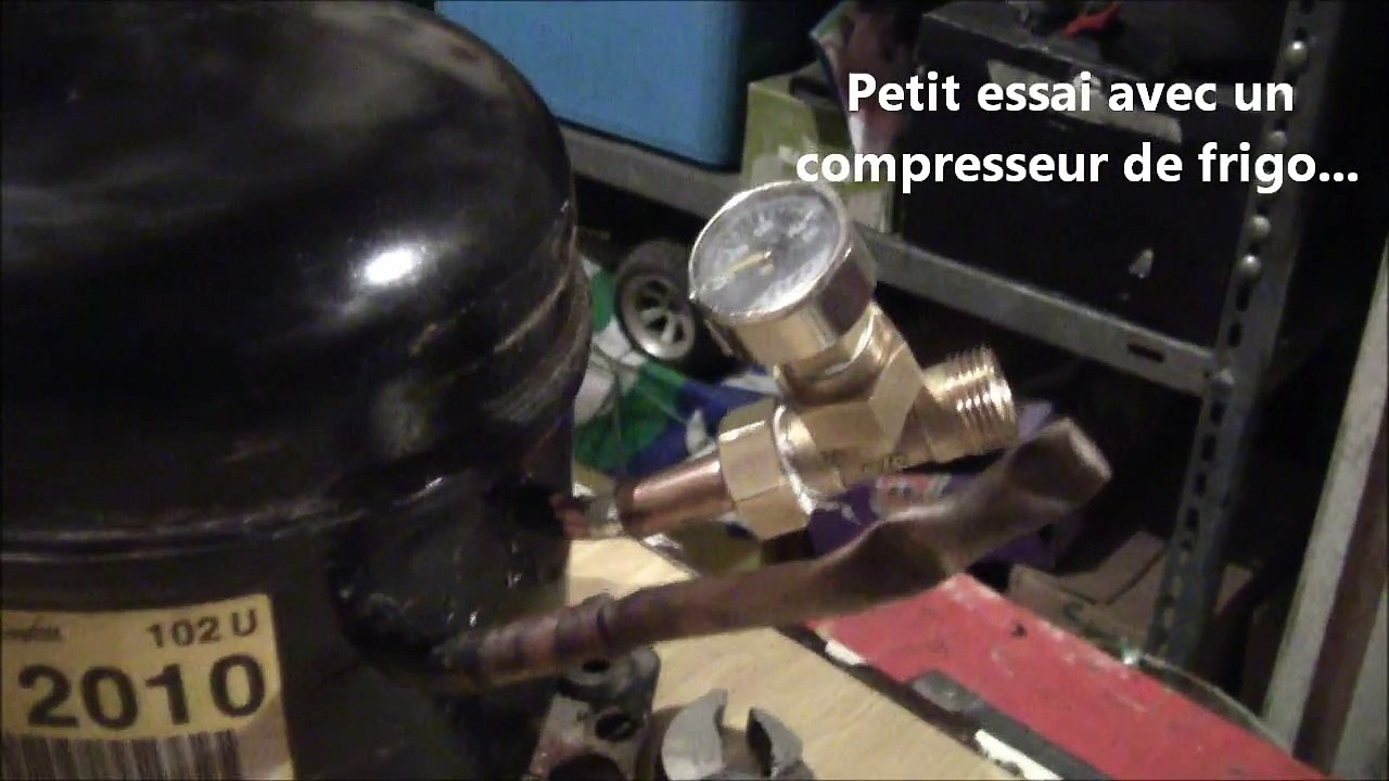 Test compresseur de frigo 40bars