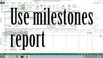 MS Project # 5.3:  What are milestones, how to create them ●  Easy  ●  Short   ● Part 3