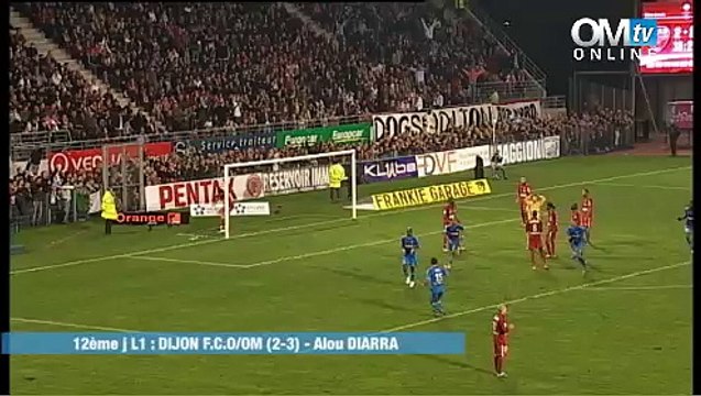 Dijon 2-3 OM : le but d'Alou Diarra (82e)