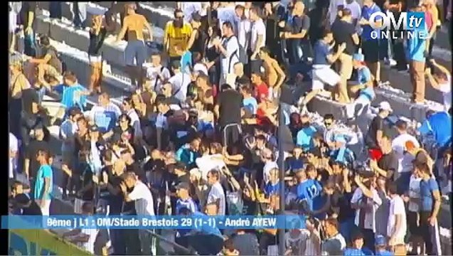 OM 1-1 Brest: le but d'André Ayew (19e)