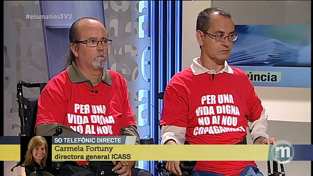 TV3 - Els Matins - Denuncien que amb el nou model de copagament tindran 132 euros al mes