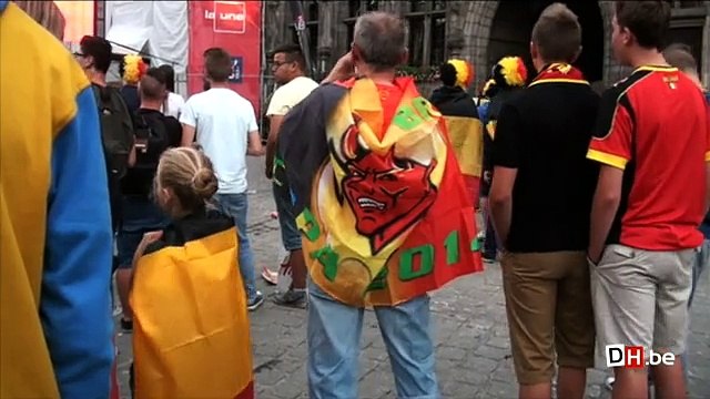 Ecosse-Belgique: Ambiance à Mons avec Elio Di Rupo et le Grand Jojo