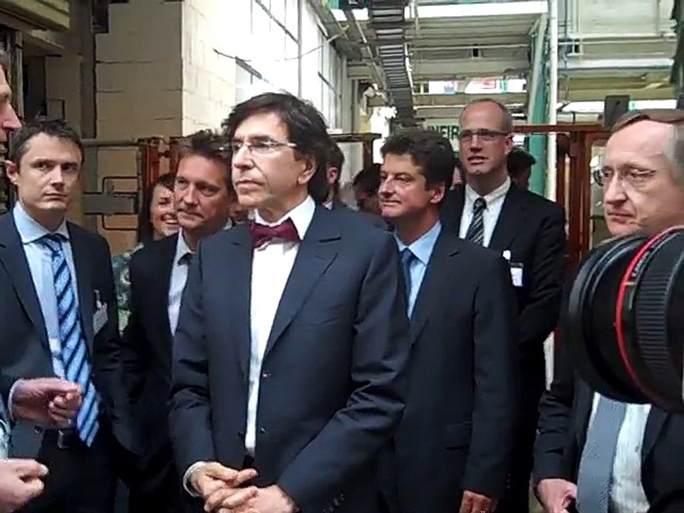 Elio Di Rupo en visite chez Alstom et à la Funoc de Charleroi