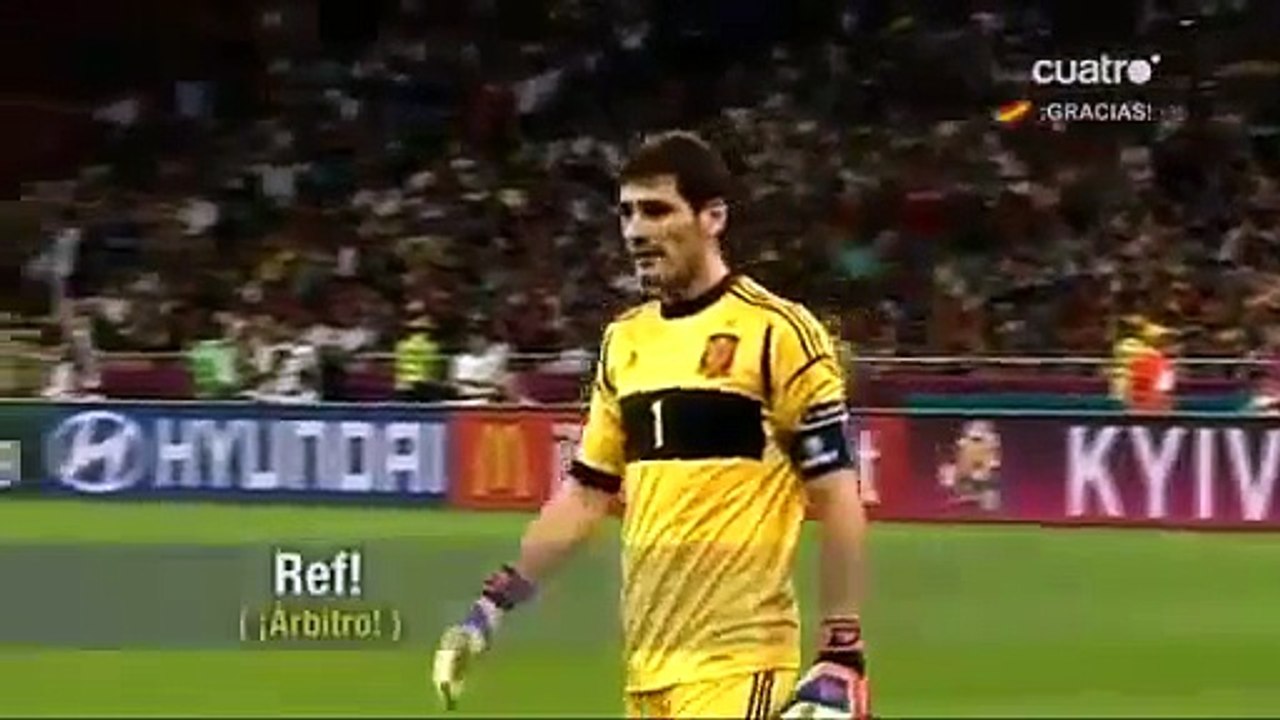Iker "la grande classe" Casillas avait demandé à l'arbitre d'abréger le supplice des Italiens
