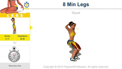 8 Min Legs Workout - Level 1