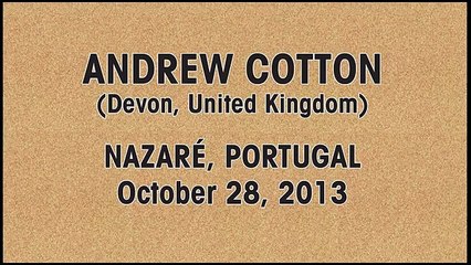Andrew Cotton, record du monde en surf à Nazare