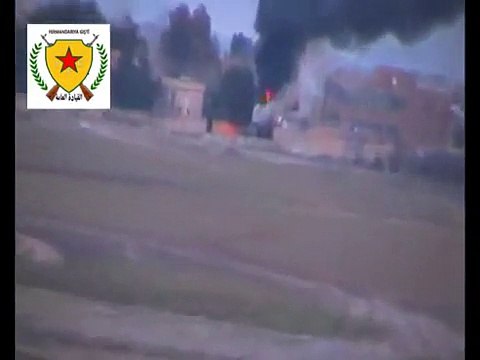 تدمير دبابة للمرتزقة في قرية المناجير على يد ابطال ال ي ب كYPG her bjı