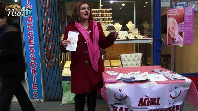 Ağrı Halk Sağlığı Müdürlüğü 1-31 Ekim Meme. Kanseri Ayı için Düzenlenen Yürüyüş