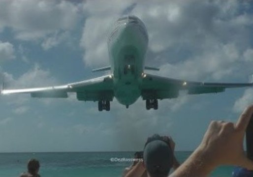 Plane Narrowly Misses Spectators During Lowset Landing