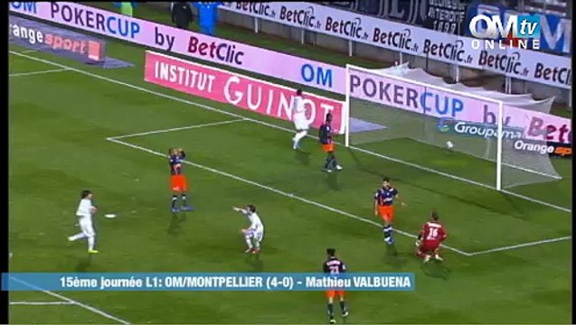 Montpellier 0-4 OM : le but de Valbuena (65e)