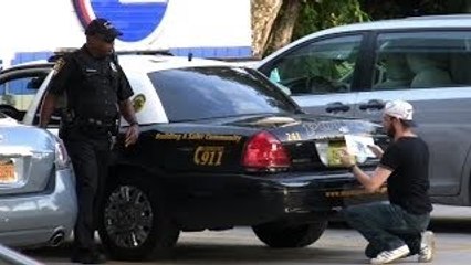 Stealing Cars Plates Prank