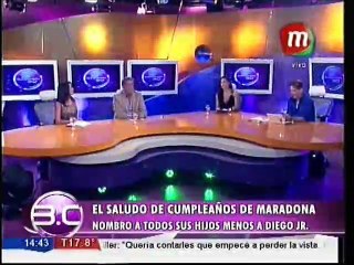 El saludo de cumpleaños de Maradona