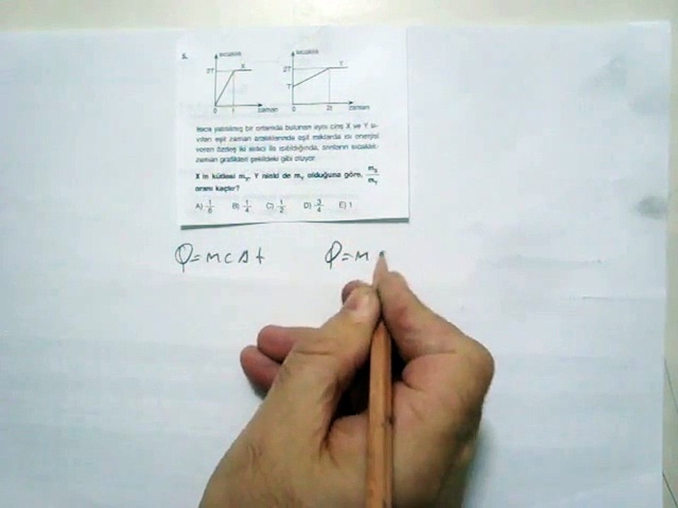 ISI VE  SICAKLIK   TEST 13  SORU 5