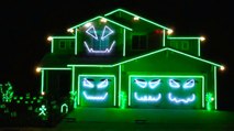 Awesome Halloween Light Show House