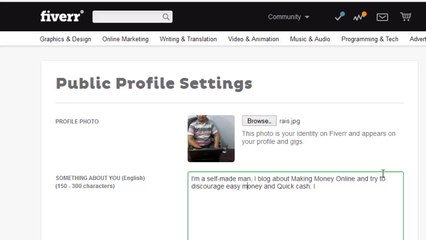 How to Professionally Set Up Your Fiverr Profile - Tutorial