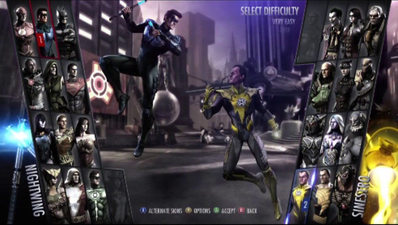 Nightwing VS Comic Book Villain In A Injustice Gods Among Us Match / Battle / Fight